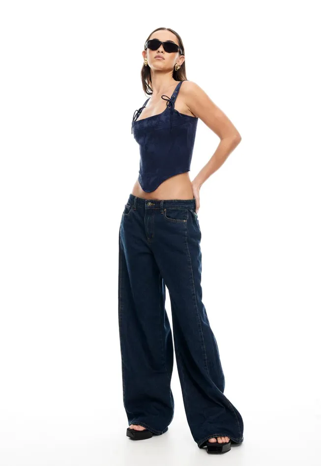 Women Lioness Fashion Tops PASS CORSET Navy
