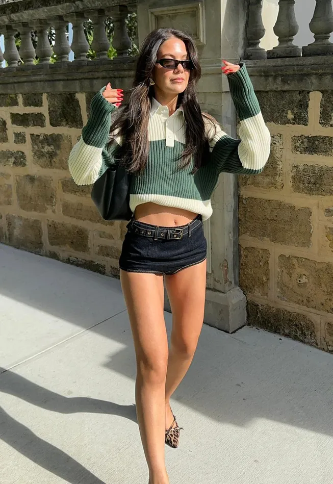 Women Lioness Fashion Tops PRINCE RUGBY Moss Stripe Women Lioness Fashion Tops PRINCE RUGBY Moss Stripe
