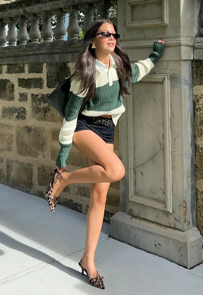 Women Lioness Fashion Tops PRINCE RUGBY Moss Stripe Women Lioness Fashion Tops PRINCE RUGBY Moss Stripe