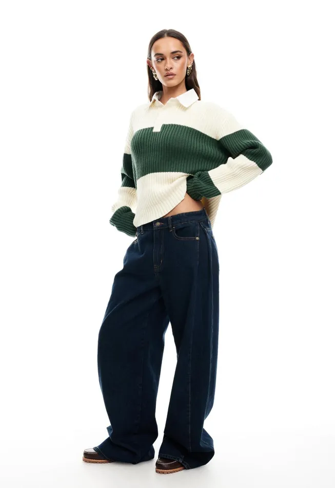 Women Lioness Fashion Tops PRINCE RUGBY Moss Stripe Women Lioness Fashion Tops PRINCE RUGBY Moss Stripe