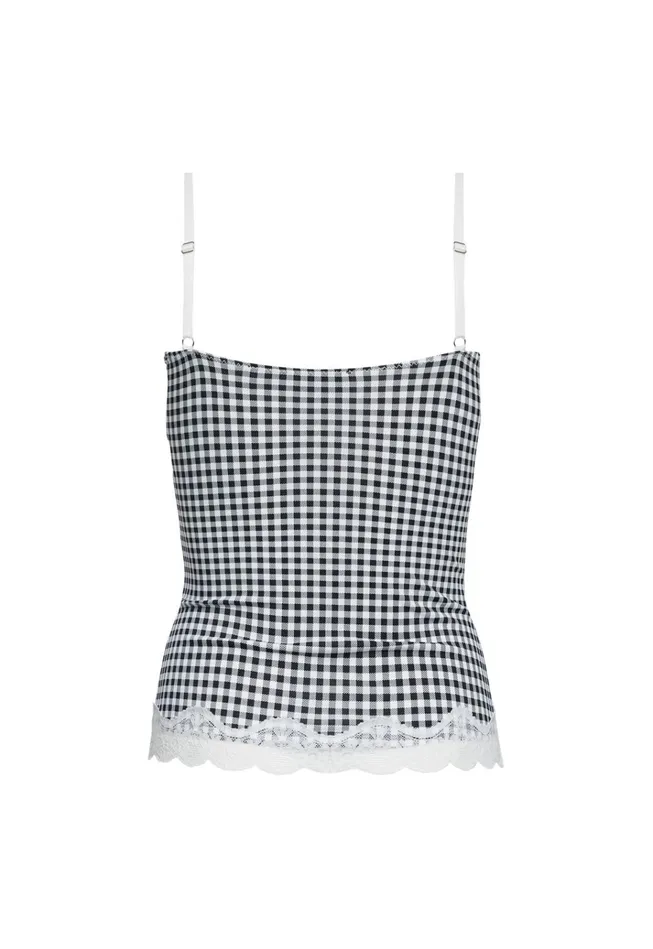 Women Lioness Fashion Tops TOP MODEL CAMI Black Check Women Lioness Fashion Tops TOP MODEL CAMI Black Check