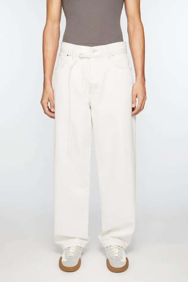 Women Loose Fit Jeans 8211 1991 Toj Off White Acne Studios Jeans