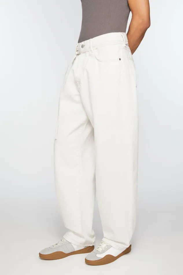 Women Loose Fit Jeans 8211 1991 Toj Off White Acne Studios Jeans