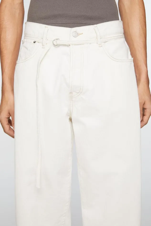 Women Loose Fit Jeans 8211 1991 Toj Off White Acne Studios Jeans
