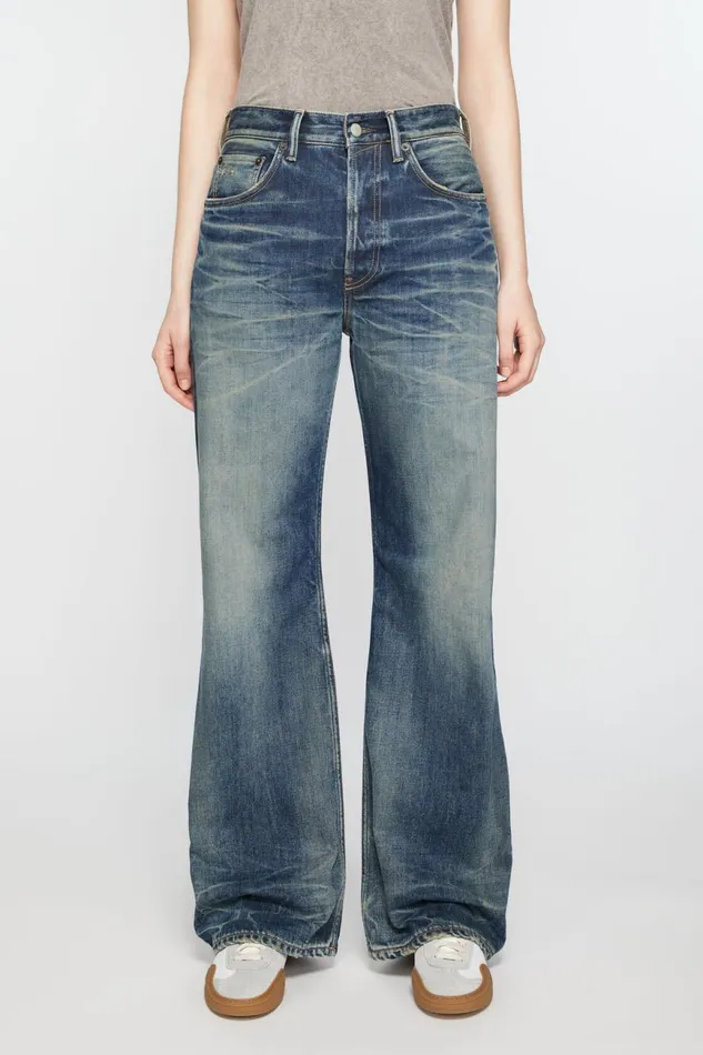 Women Loose Fit Jeans 8211 2021F Mid Blue Acne Studios Jeans