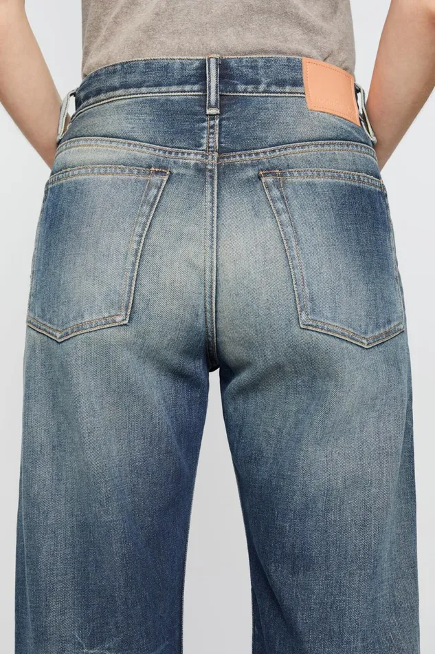 Women Loose Fit Jeans 8211 2021F Mid Blue Acne Studios Jeans