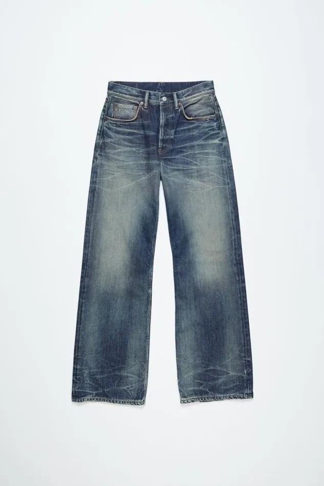 Women Loose Fit Jeans 8211 2021F Mid Blue Acne Studios Jeans