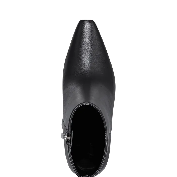 Women Marc Fisher Yanara Heeled Bootie Black Leather Booties