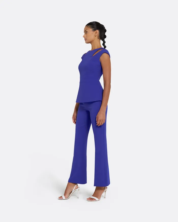 Women Mari Azure Blue Trousers Azure Blue Trousers Safiyaa
