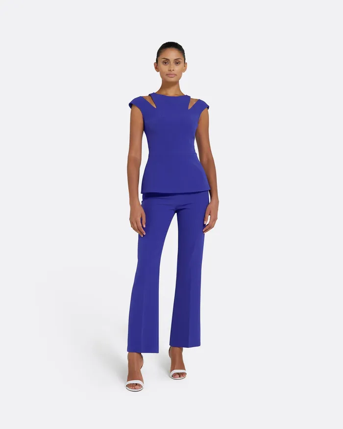 Women Mari Azure Blue Trousers Azure Blue Trousers Safiyaa
