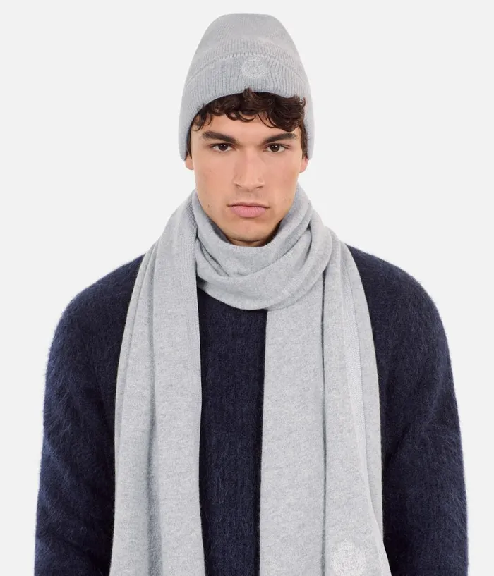 WomenMen Hats and Scarves THE KOOPLES Grey Cashmere Beanie