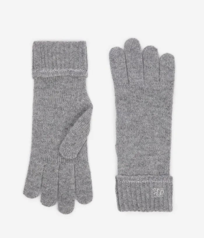 WomenMen Hats and Scarves THE KOOPLES Grey Cashmere Gloves