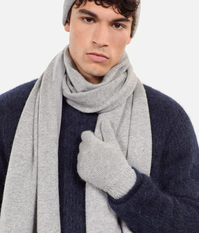 WomenMen Hats and Scarves THE KOOPLES Grey Cashmere Scarf WomenMen Hats and Scarves THE KOOPLES Grey Cashmere Scarf