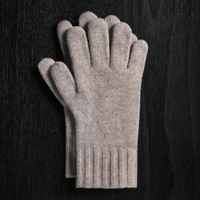 WOMENMEN James Perse CASHMERE COLLECTION Solid Cashmere Gloves Stone