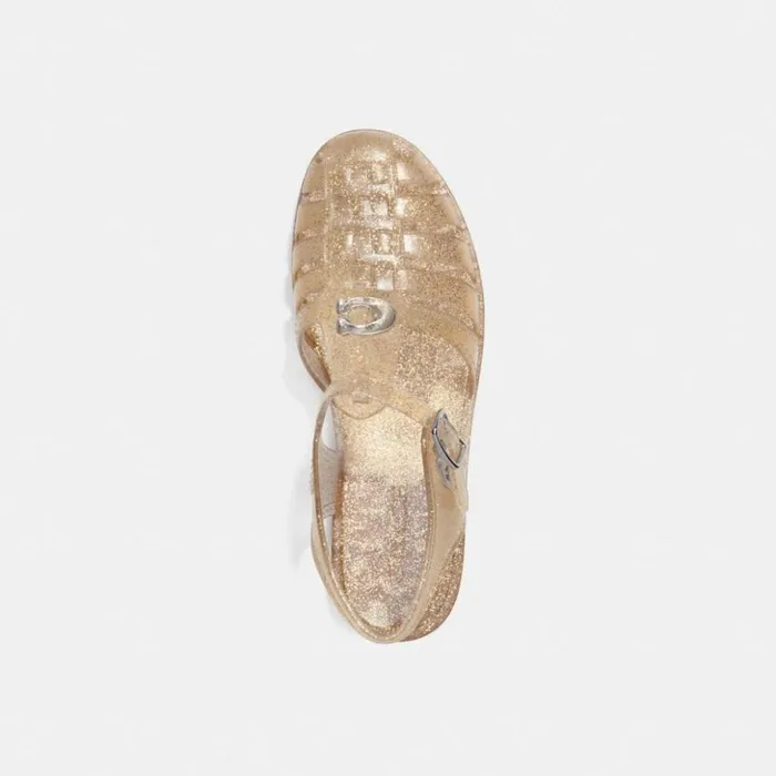 WomenMen Jelly Fisherman Sandal Gold Coach Sandals