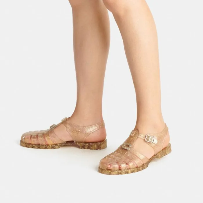 WomenMen Jelly Fisherman Sandal Gold Coach Sandals