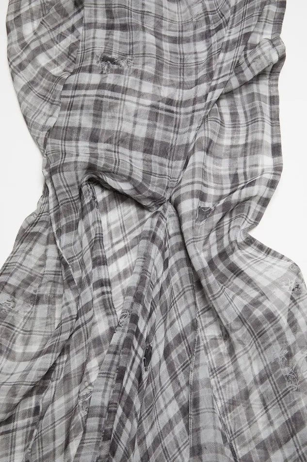 Women Mesh Check Dress Black Acne Studios Dresses