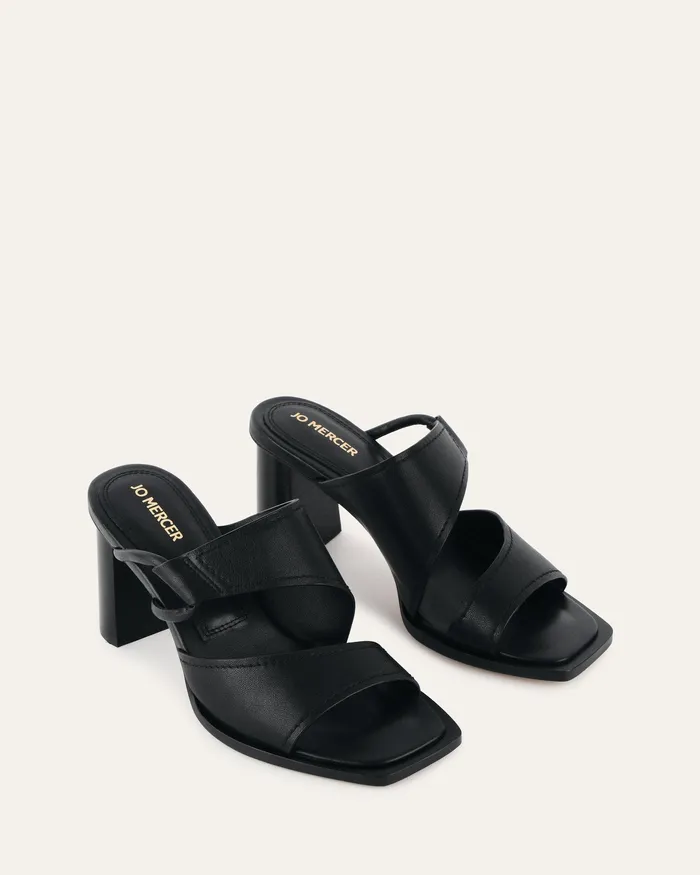 Women MID SANDALS jomercer Cammy mid heel sandals black leather Women MID SANDALS jomercer Cammy mid heel sandals black leather