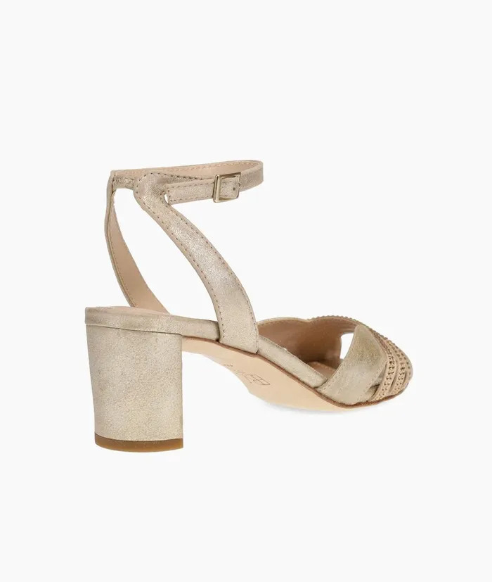 Women Mindi Low Heel 8211 Gold Pelle Moda Low Heels