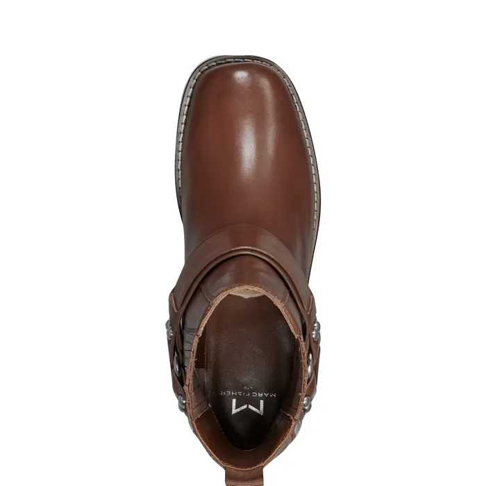 Women Mizzie Harness Bootie Brown Booties Marc Fisher