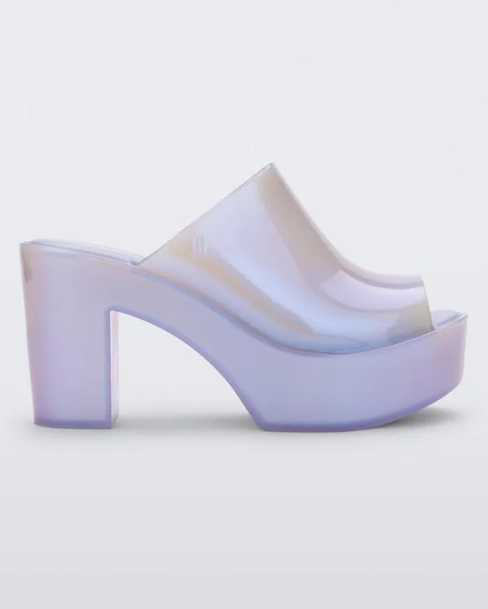Women Mule Pearly Blue Melissa Heels