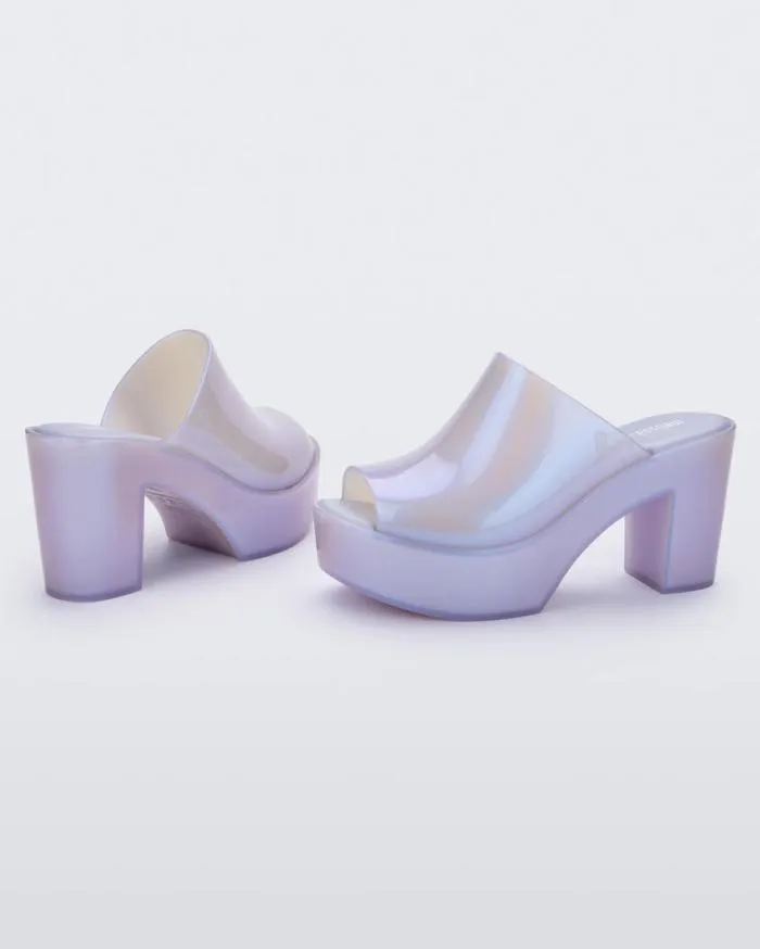 Women Mule Pearly Blue Melissa Heels