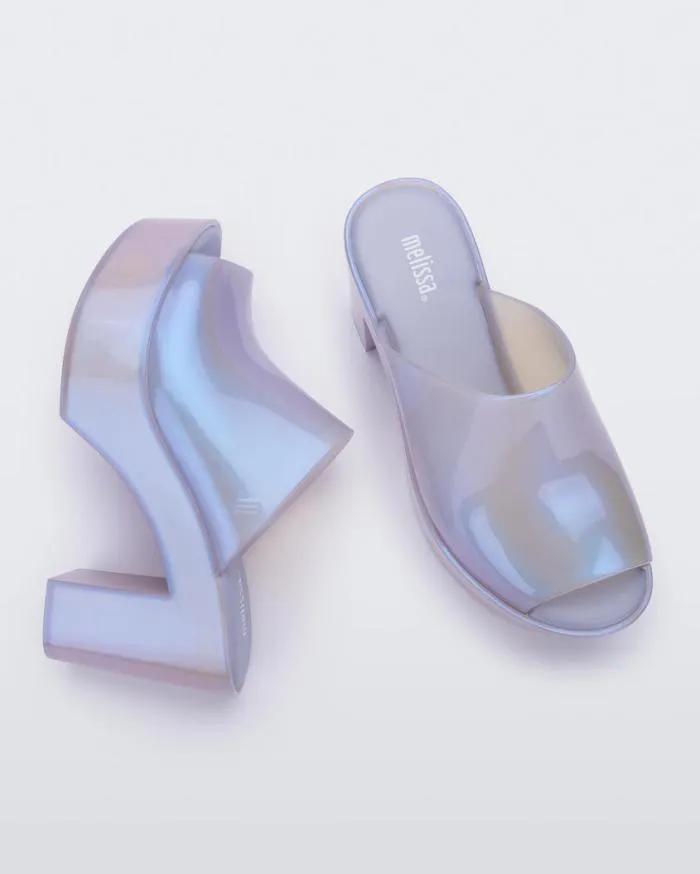 Women Mule Pearly Blue Melissa Heels