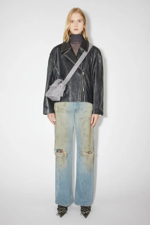 Women Musubi Micro Shoulder Bag Grey Acne Studios Bags