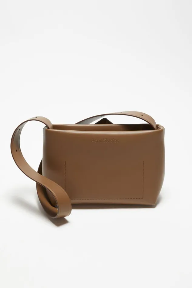 Women Musubi Shoulder Bag Camel Brown Acne Studios Bags