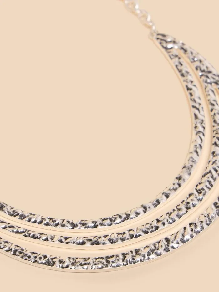Women NECKLACES White Stuff Mia Crescent Necklace Silver Tone Metallic