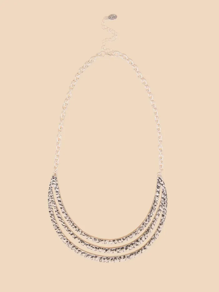 Women NECKLACES White Stuff Mia Crescent Necklace Silver Tone Metallic