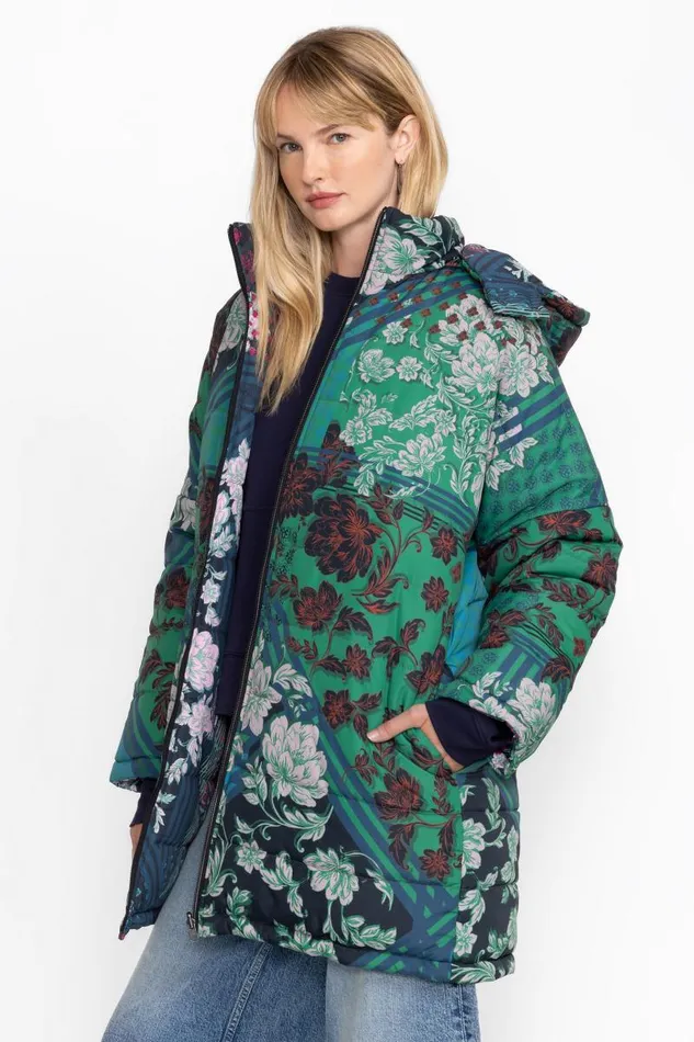 Women Outerwear Johnny Was BRITT PUFFER JACKET Jadeey Print Women Outerwear Johnny Was BRITT PUFFER JACKET Jadeey Print