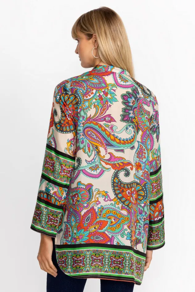 Women Plus Size Johnny Was DELIA TUNIC Cachemir Scarf Print