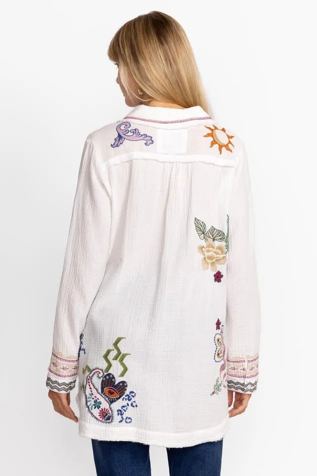 Women Plus Size Johnny Was LEYVA TUNIC Natural