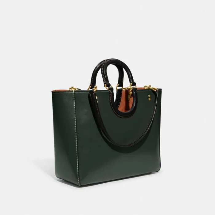Women Rae Tote In Colorblock Brassamazon Green Multi Coach Totes and Carryalls Women Rae Tote In Colorblock Brassamazon Green Multi Coach Totes and Carryalls