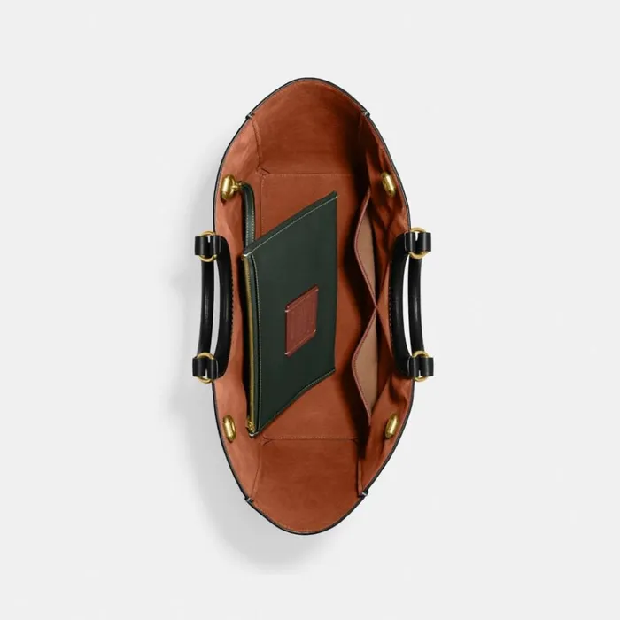 Women Rae Tote In Colorblock Brassamazon Green Multi Coach Totes and Carryalls Women Rae Tote In Colorblock Brassamazon Green Multi Coach Totes and Carryalls