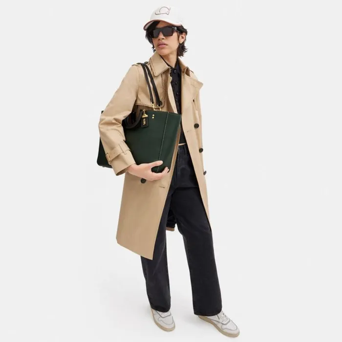Women Rae Tote In Colorblock Brassamazon Green Multi Coach Totes and Carryalls Women Rae Tote In Colorblock Brassamazon Green Multi Coach Totes and Carryalls