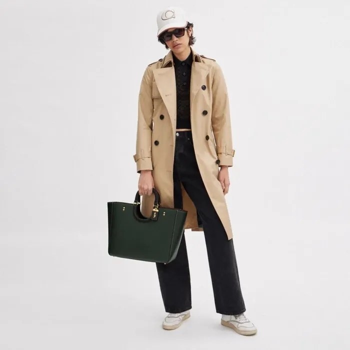 Women Rae Tote In Colorblock Brassamazon Green Multi Coach Totes and Carryalls Women Rae Tote In Colorblock Brassamazon Green Multi Coach Totes and Carryalls