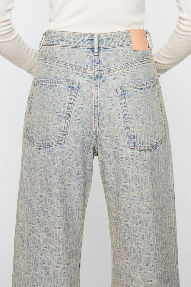 Women Relaxed Fit Jeans 8211 2022 Monogram Bluebeige Acne Studios Jeans
