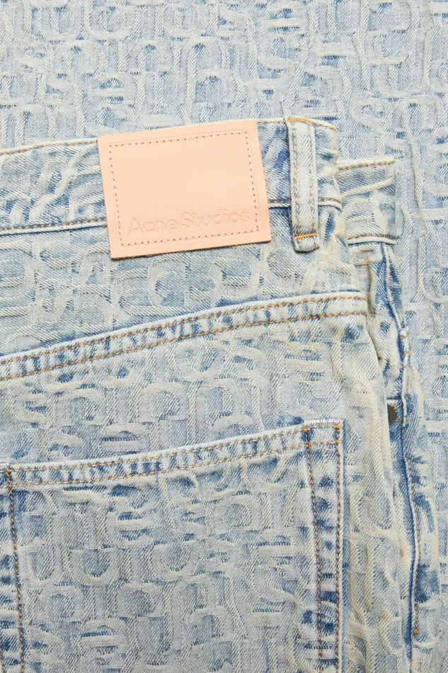 Women Relaxed Fit Jeans 8211 2022 Monogram Bluebeige Acne Studios Jeans