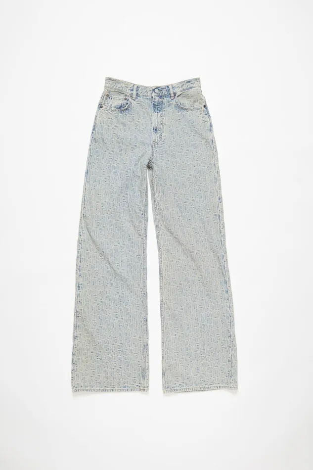 Women Relaxed Fit Jeans 8211 2022 Monogram Bluebeige Acne Studios Jeans