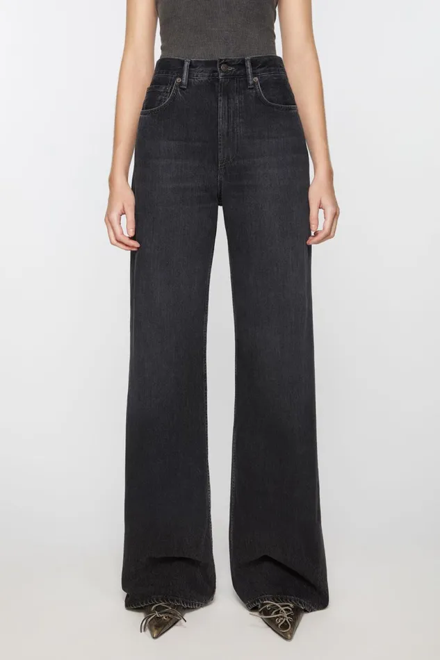Women Relaxed Fit Jeans 8211 2022F Black Acne Studios Jeans
