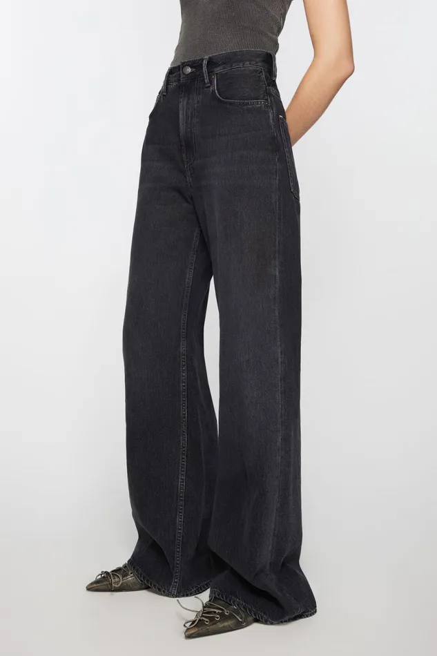 Women Relaxed Fit Jeans 8211 2022F Black Acne Studios Jeans