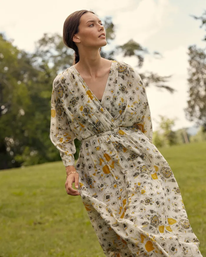 Women Robe Wrap Dress Ivorygold Billy Reid Dresses