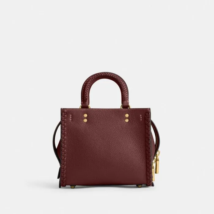 Women Rogue 20 With Braid Brasswine Coach Satchels and Top Handles