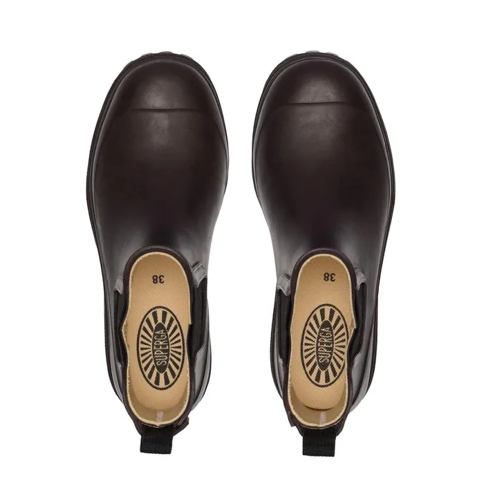 Women Rubber Boots Woman 798 RUBBER BOOTS MID Mid Cut BROWN DARK Superga Gumboots