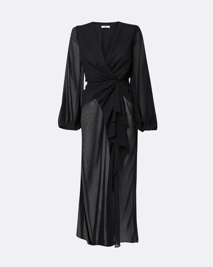 Women Safiyaa Prova Black Midi Dress Black Swimwear