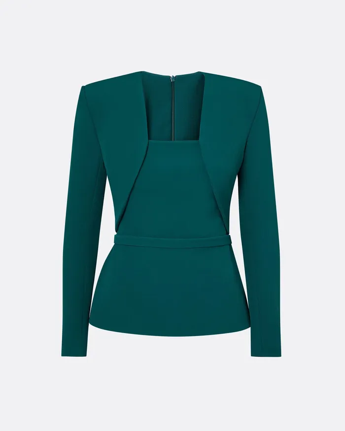 Women Safiyaa Samuela Alpine Green Top Alpine Green Tops