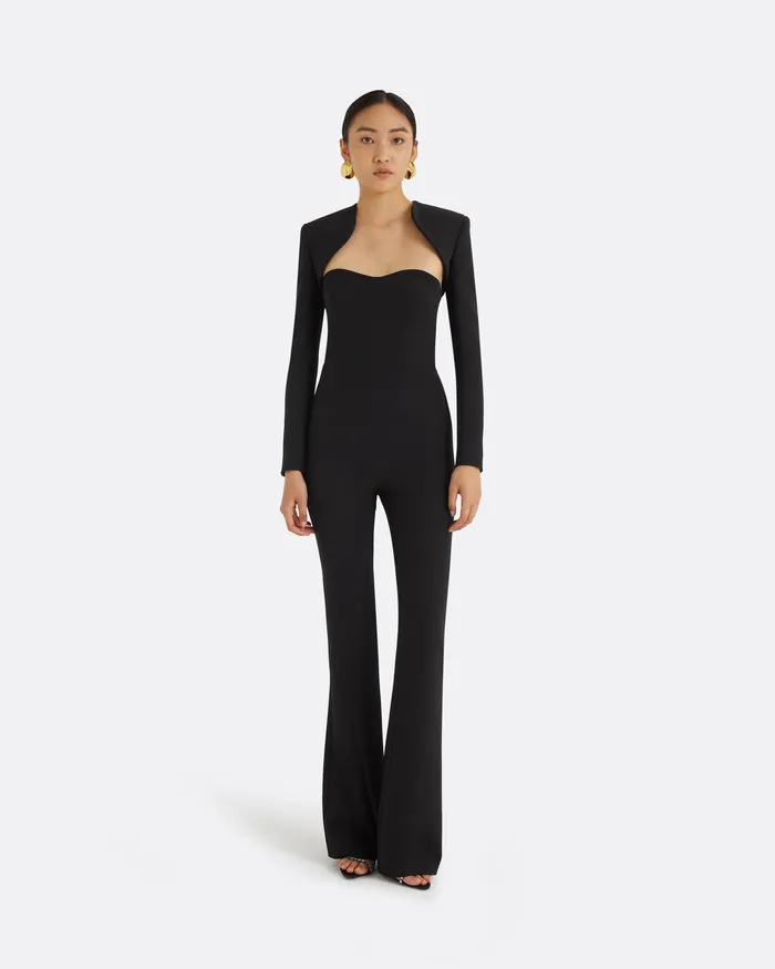 Women Safiyaa Trix Black Harness With Immie Jumpsuit Black Capes and Harnesses