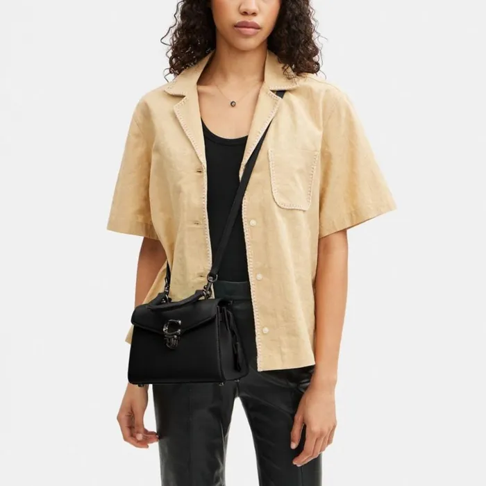 Women Sammy Top Handle 21 Pewterblack Coach Crossbody Bags